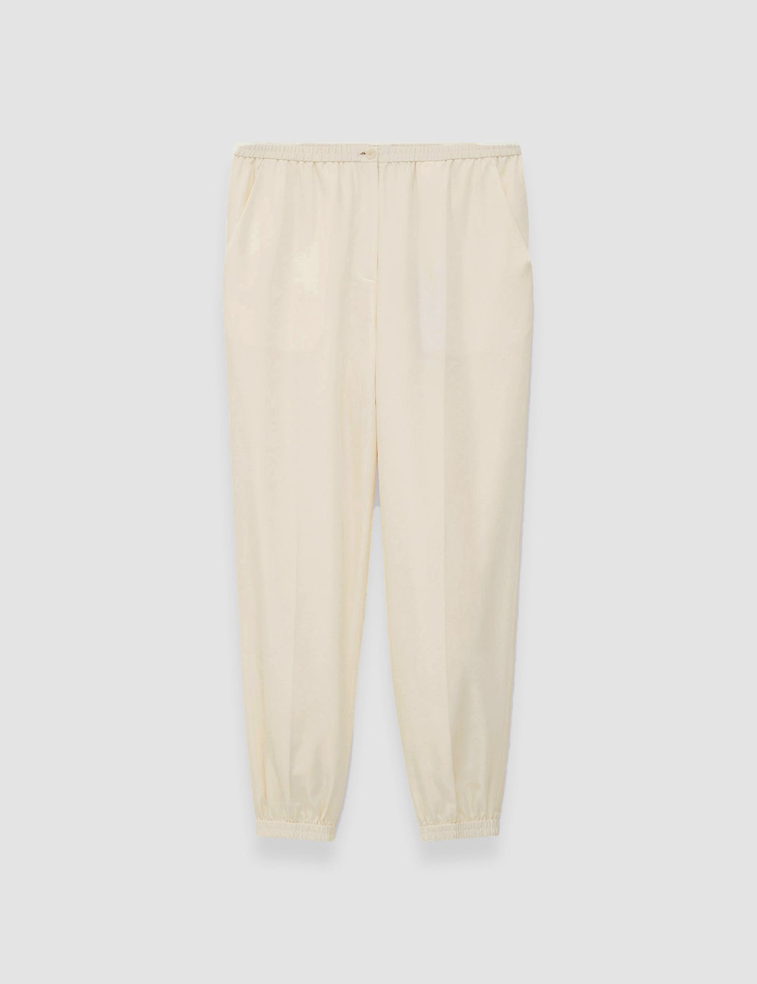 Beige Viscose Twill Taio Trousers - Joseph