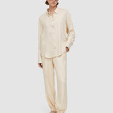 Beige Viscose Twill Taio Trousers - Joseph