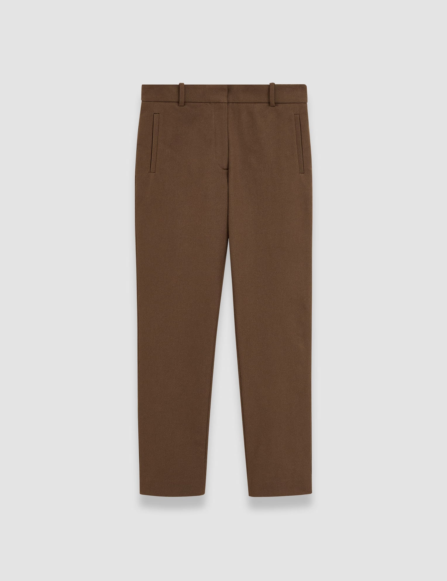 Brown New Eliston Gabardine Stretch Trousers - Joseph