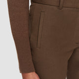 Brown New Eliston Gabardine Stretch Trousers - Joseph