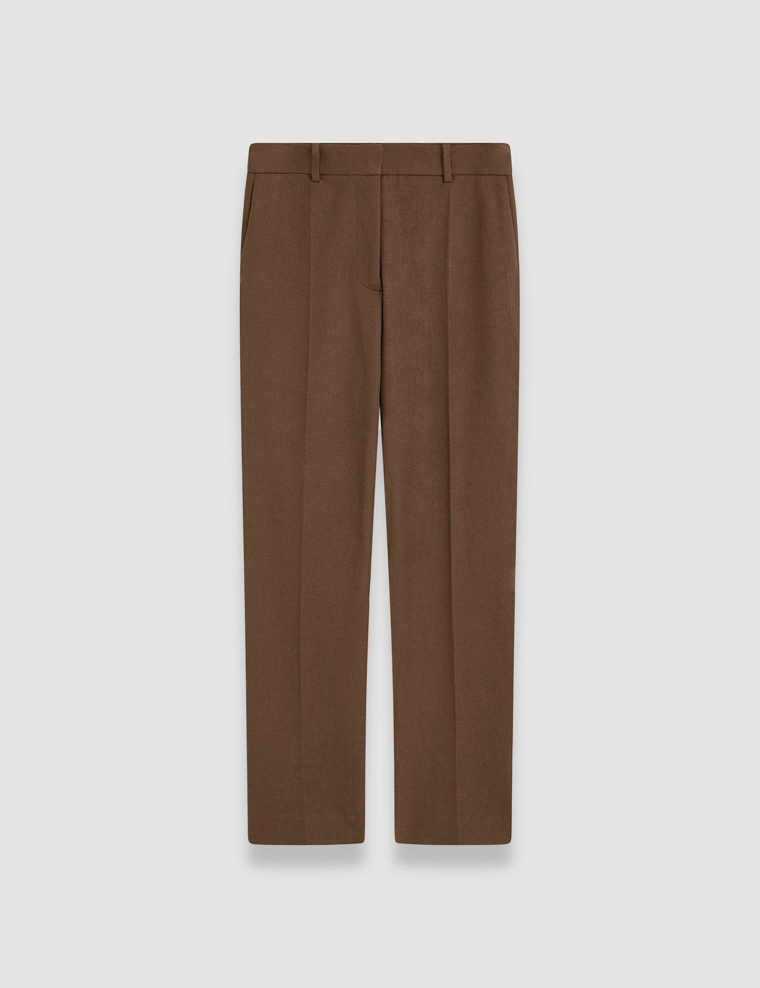 Brown Coleman Gabardine Stretch Trousers - Joseph