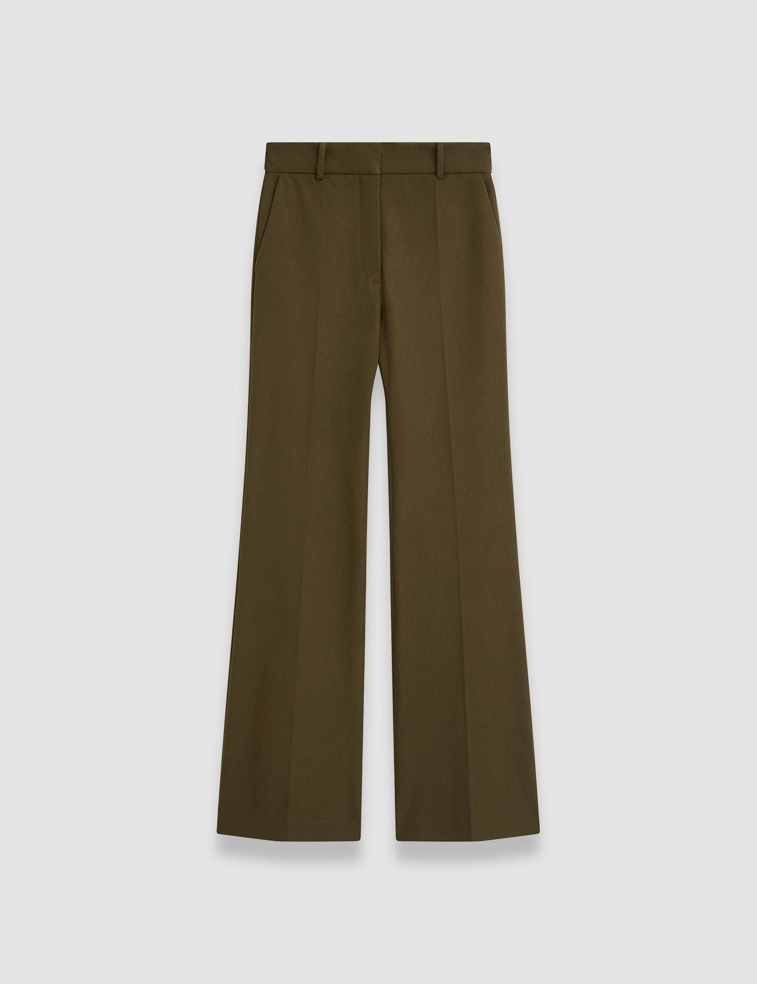 Green Tafira Gabardine Stretch Trousers - Joseph