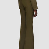 Green Tafira Gabardine Stretch Trousers - Joseph