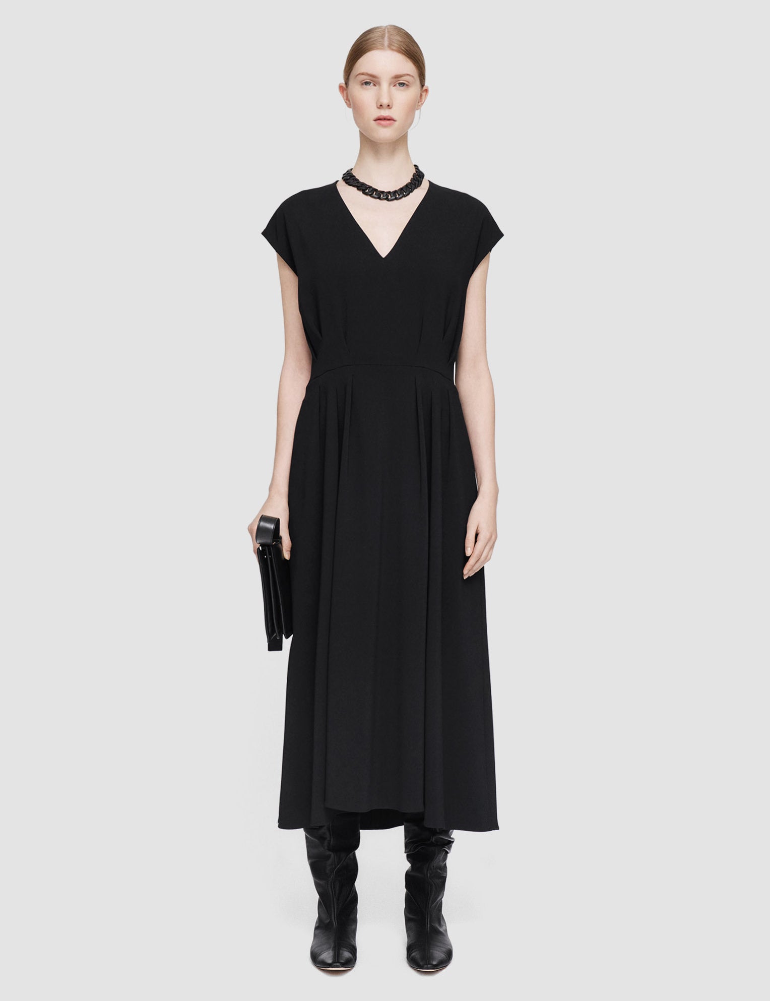 Black Comfort Cady Turot Dress - Joseph