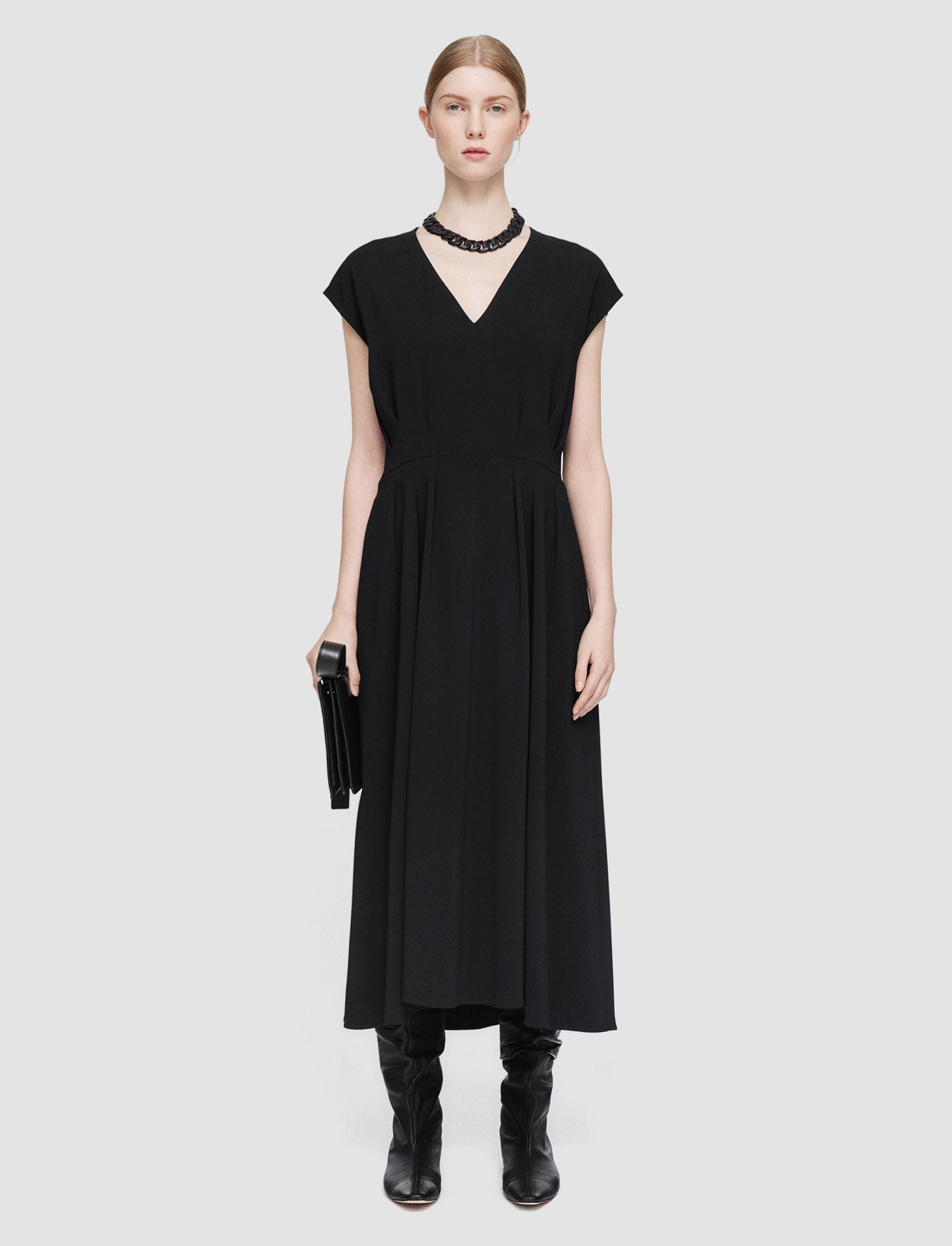 black-comfort-cady-turot-dress-JOSEPH