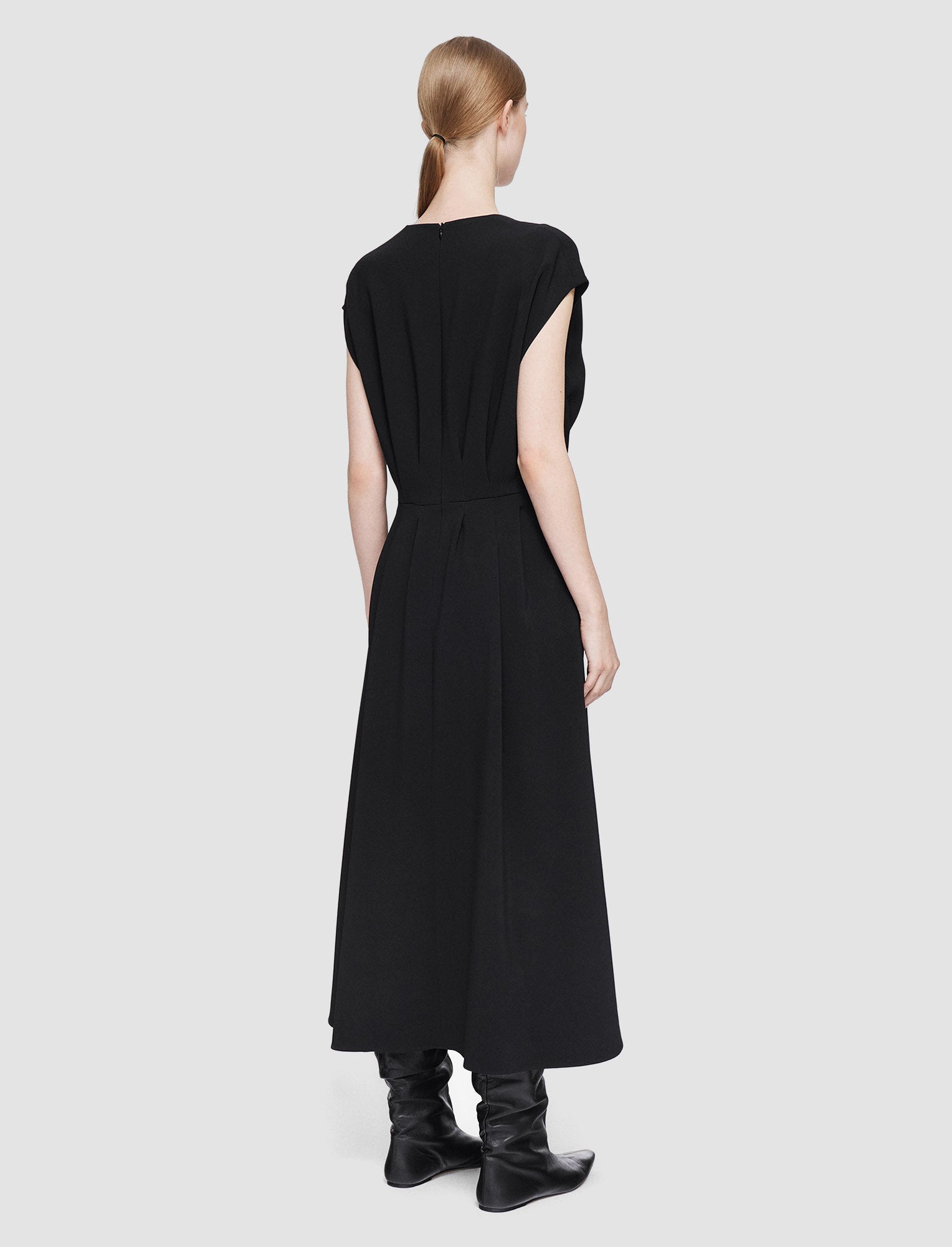 black-comfort-cady-turot-dress-JOSEPH