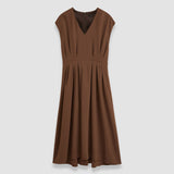 Brown Comfort Cady Turot Dress - Joseph