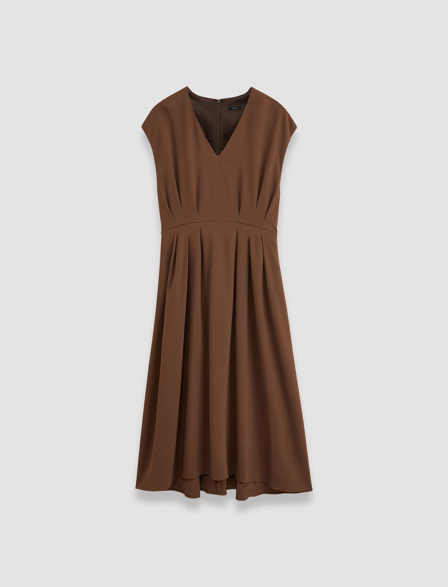 brown-comfort-cady-turot-dress-JOSEPH