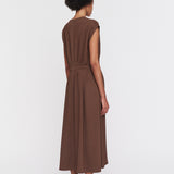 Brown Comfort Cady Turot Dress - Joseph