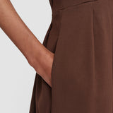 Brown Comfort Cady Turot Dress - Joseph