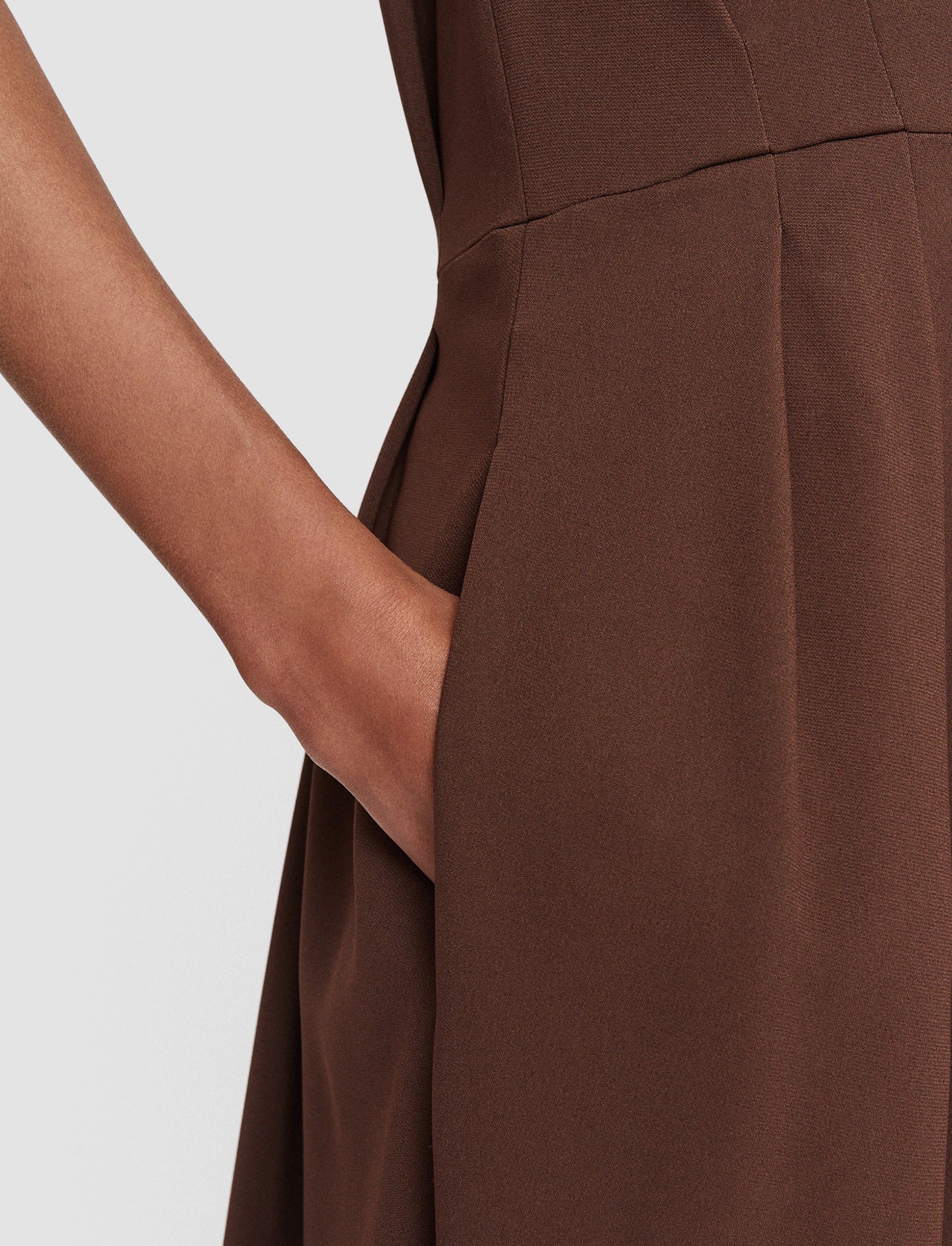 brown-comfort-cady-turot-dress-JOSEPH