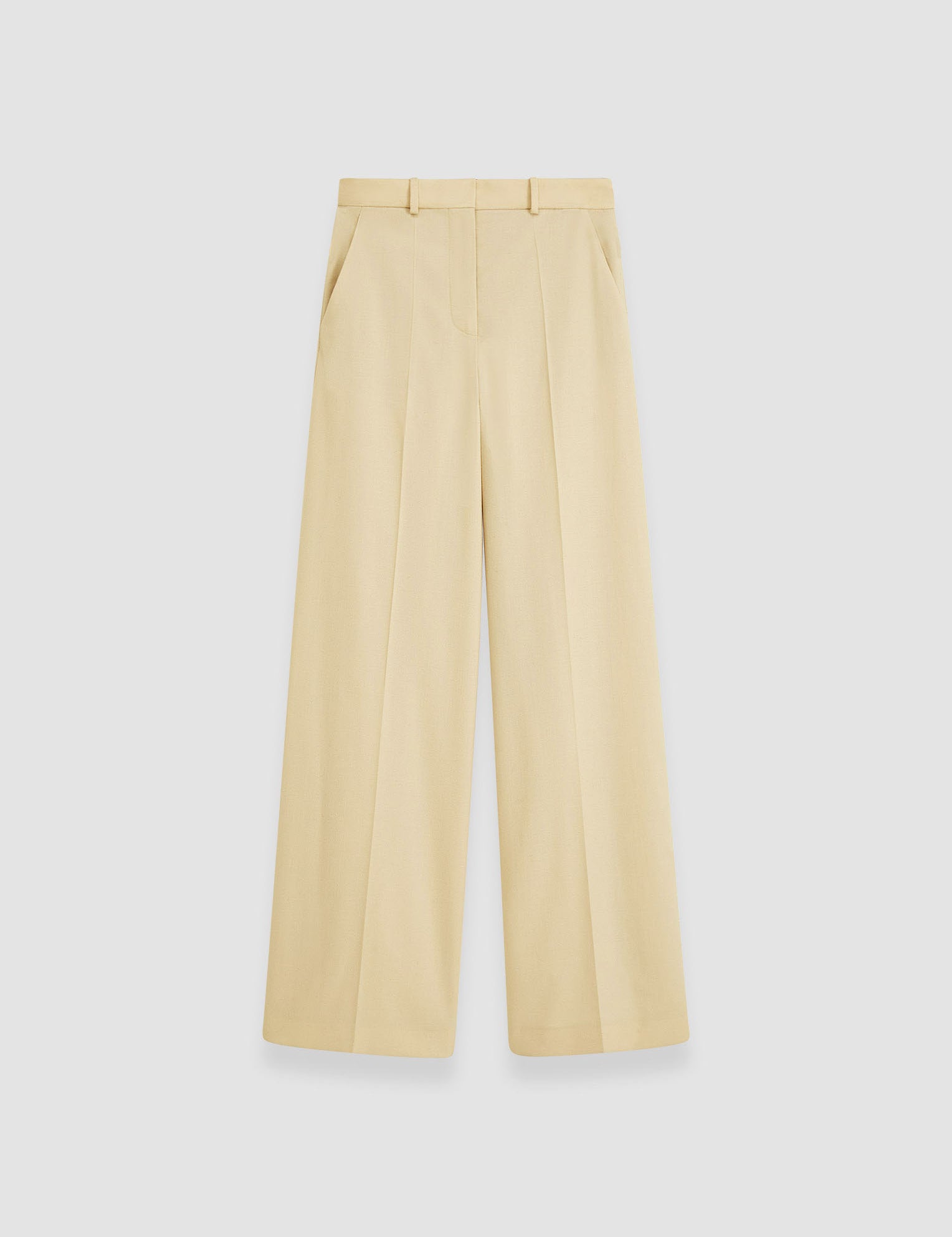 Beige Light Wool Flannel Alana Trousers - Joseph