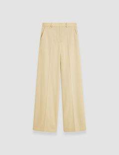 Beige Light Wool Flannel Alana Trousers - Joseph