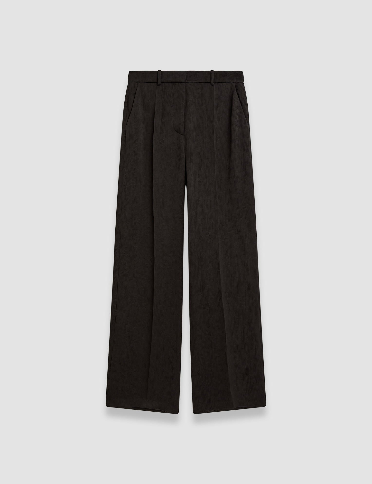 Black Alana Textured Viscose Trousers - Joseph