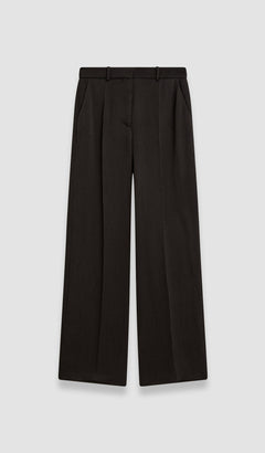 Black Alana Textured Viscose Trousers - Joseph
