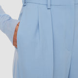 Blue Bucklel Tailoring Crepe Trousers - Joseph