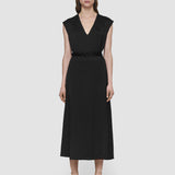 Black Lutece Textured Viscose Dress - Joseph