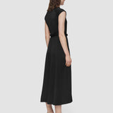 Black Lutece Textured Viscose Dress - Joseph