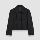 Black Mistral Fluid Twill Wool Jacket - Joseph