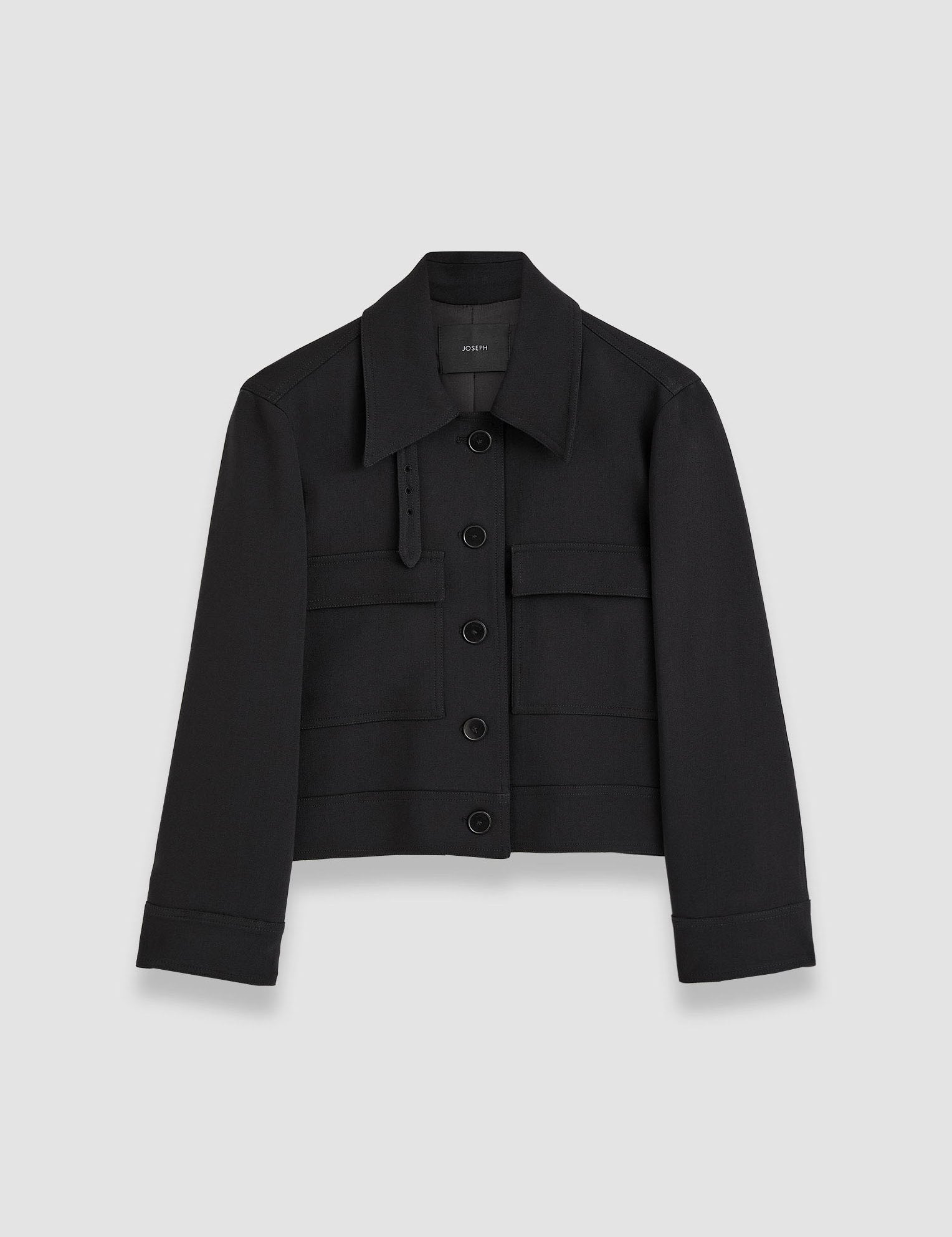 Black Mistral Fluid Twill Wool Jacket - Joseph