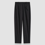 Black Alexis Fluid Twill Wool Trousers - Joseph