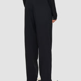 Black Alexis Fluid Twill Wool Trousers - Joseph