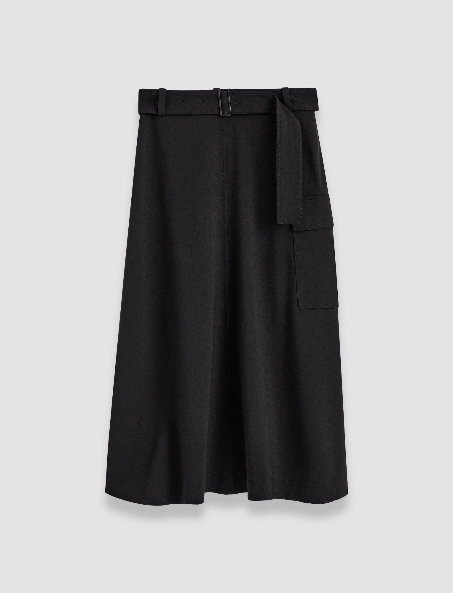 black-pernette-fluid-twill-wool-skirt-JOSEPH