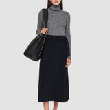 Black Pernette Fluid Twill Wool Skirt - Joseph