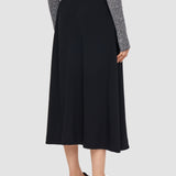 Black Pernette Fluid Twill Wool Skirt - Joseph