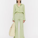 Green Tafira Gabardine Stretch Trousers - Joseph