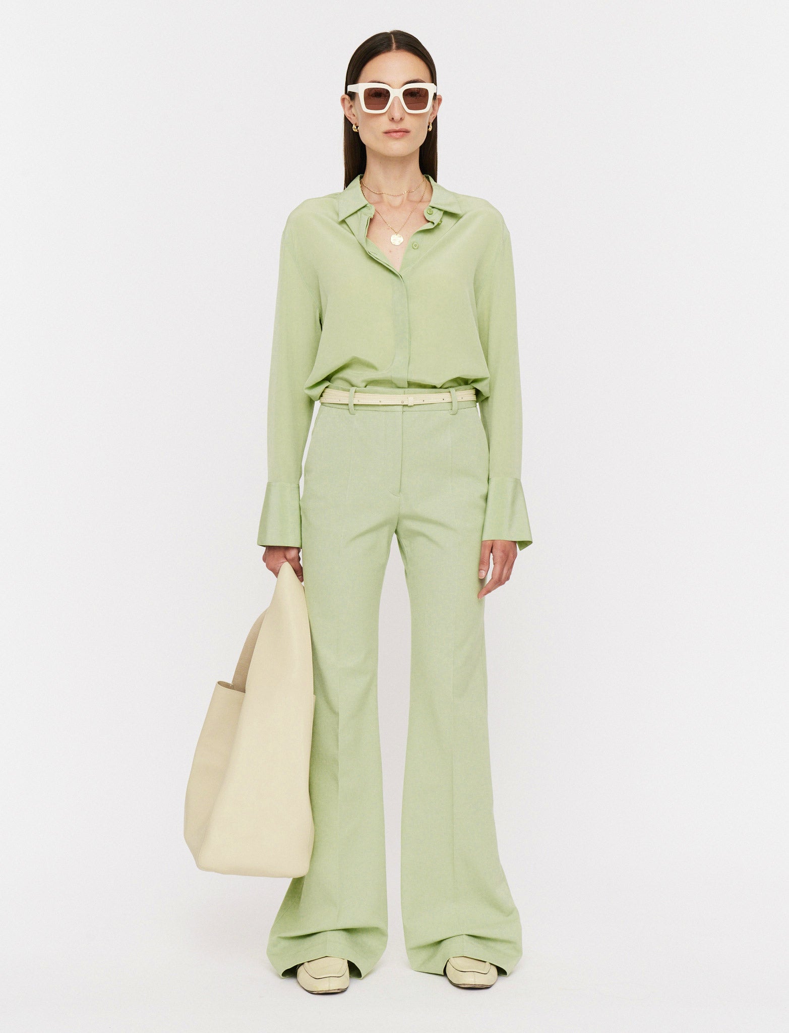 green-tafira-gabardine-stretch-trousers-JOSEPH