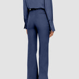 Blue Tafira Gabardine Stretch Trousers - Joseph