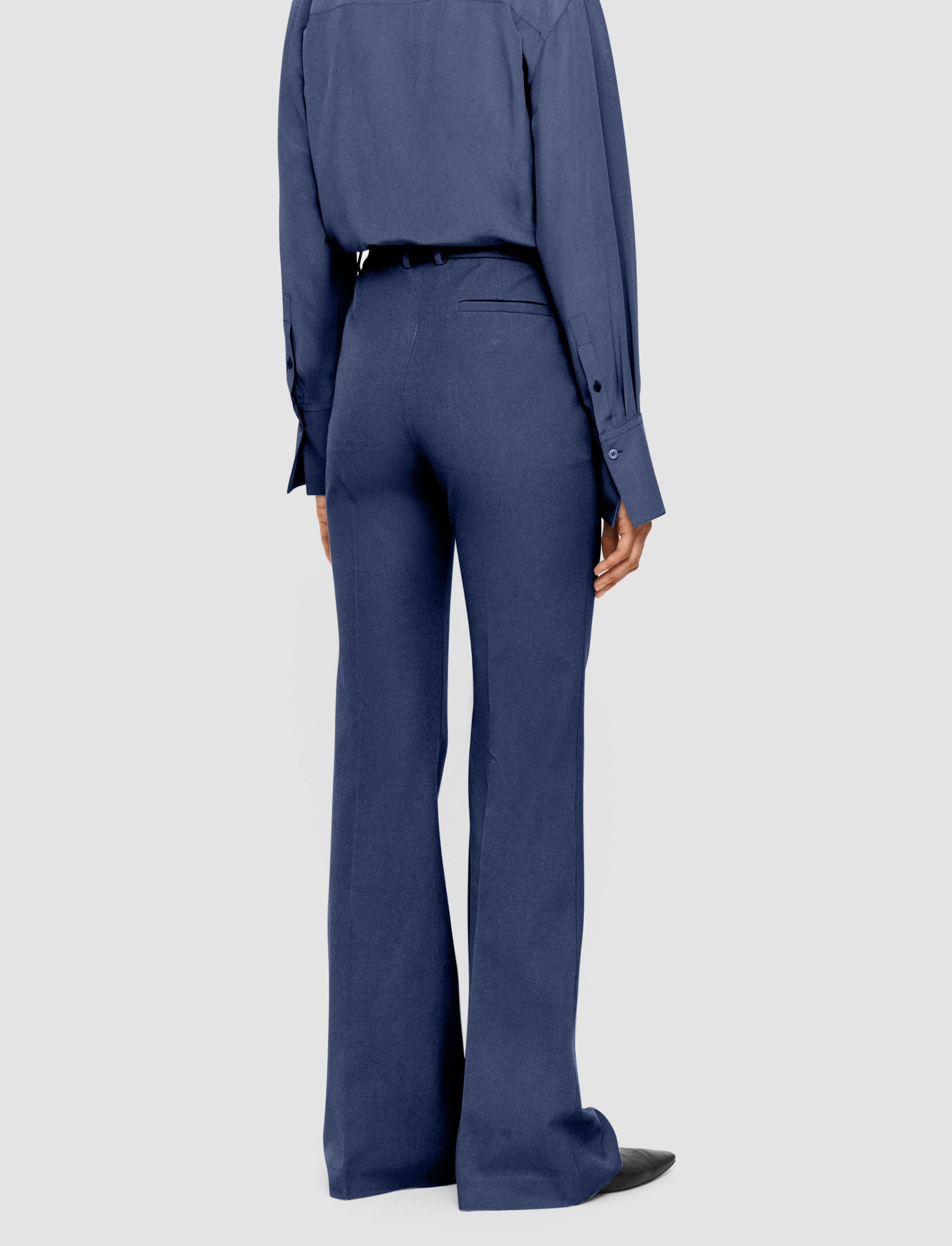 blue-tafira-gabardine-stretch-trousers-JOSEPH