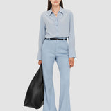 Blue Tafira Gabardine Stretch Trousers - Joseph