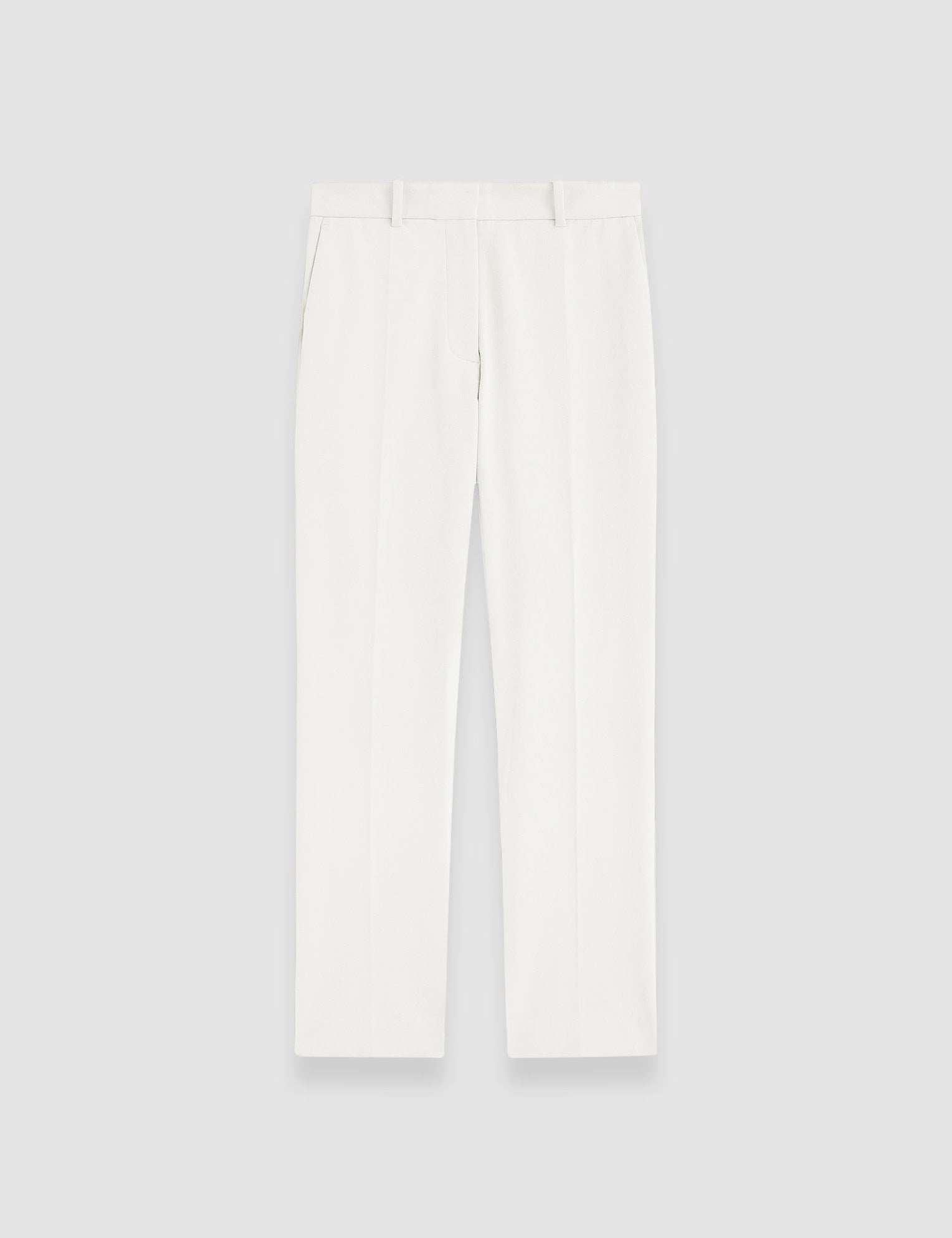 White Coleman Gabardine Stretch Trousers - Joseph