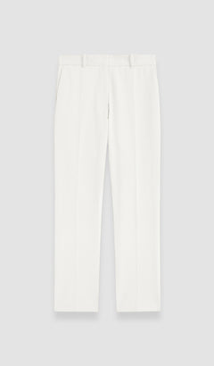 White Coleman Gabardine Stretch Trousers - Joseph