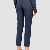 Blue New Eliston Gabardine Stretch Trousers - Joseph