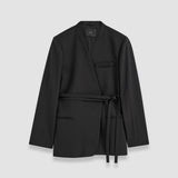 Black Victor Tailoring Crepe Jacket - Joseph