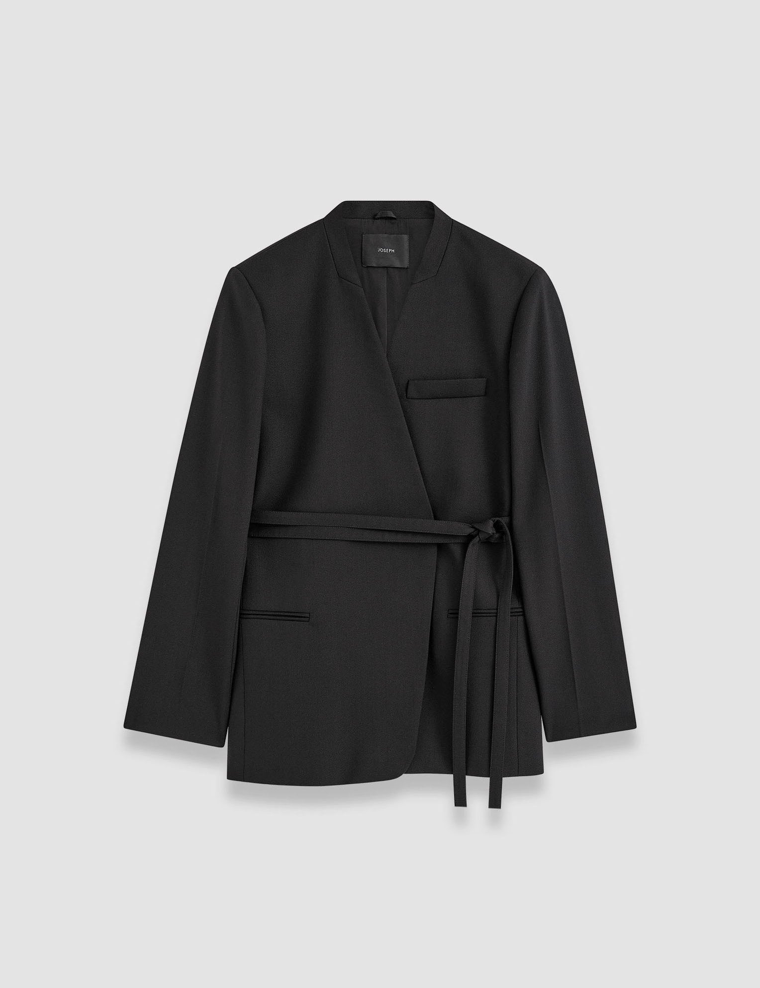 Black Victor Tailoring Crepe Jacket - Joseph