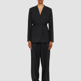 Black Victor Tailoring Crepe Jacket - Joseph