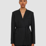 Black Victor Tailoring Crepe Jacket - Joseph