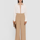 Beige Alane Comfort Cady Trousers - Joseph