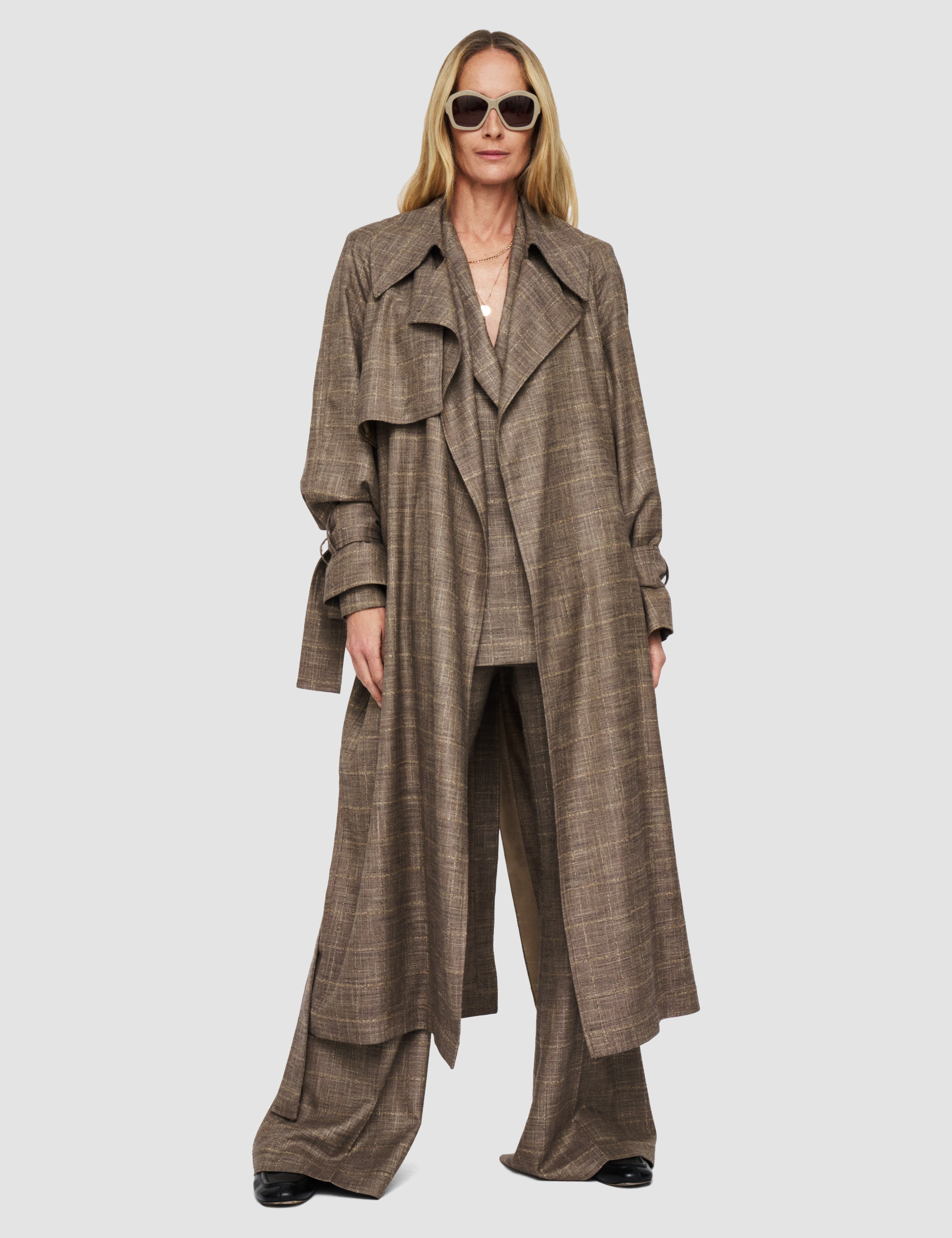 Grey Alsace Wool Bamboo Coat - Joseph