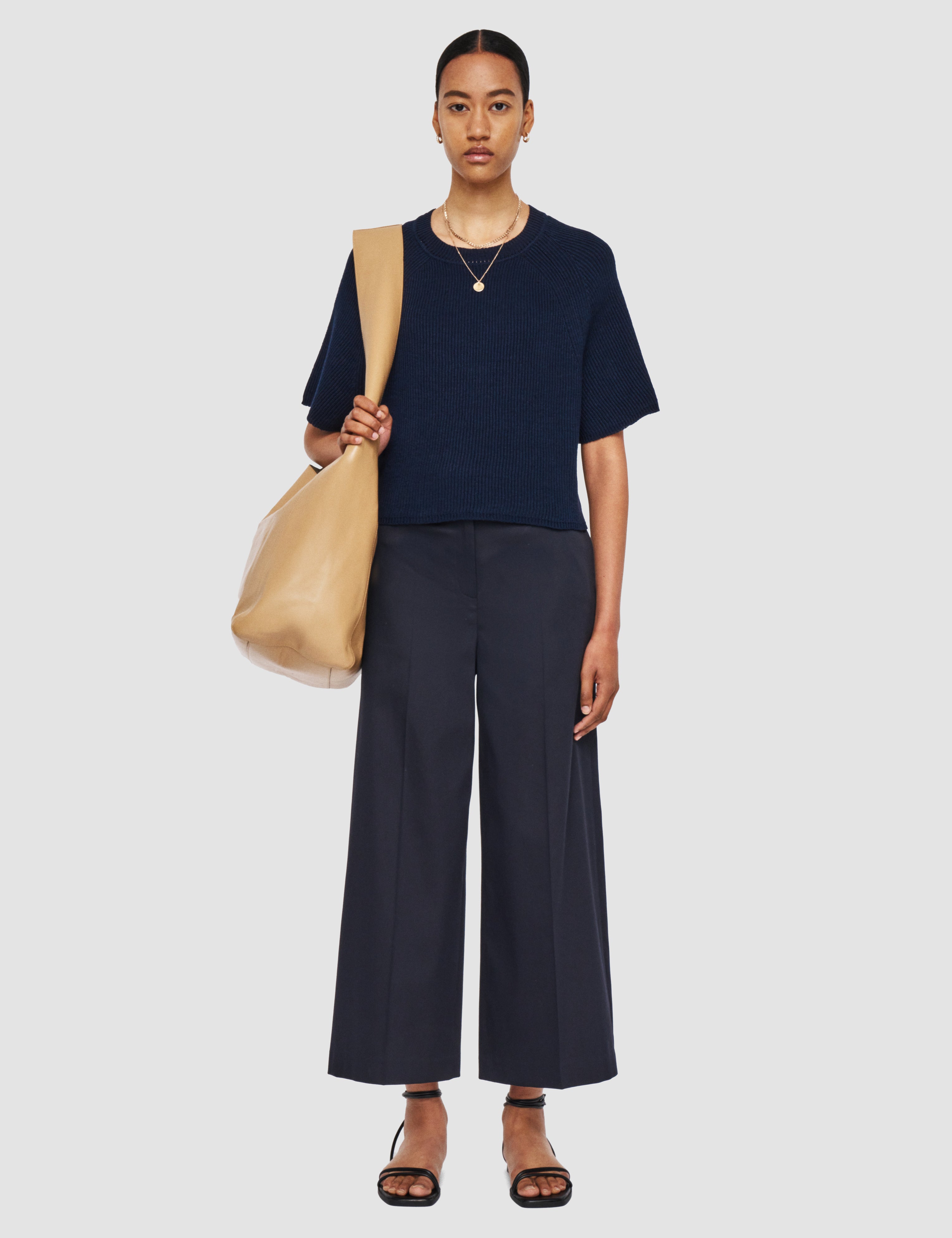 Blue Temple Light Gabardine Stretch Trousers - Joseph