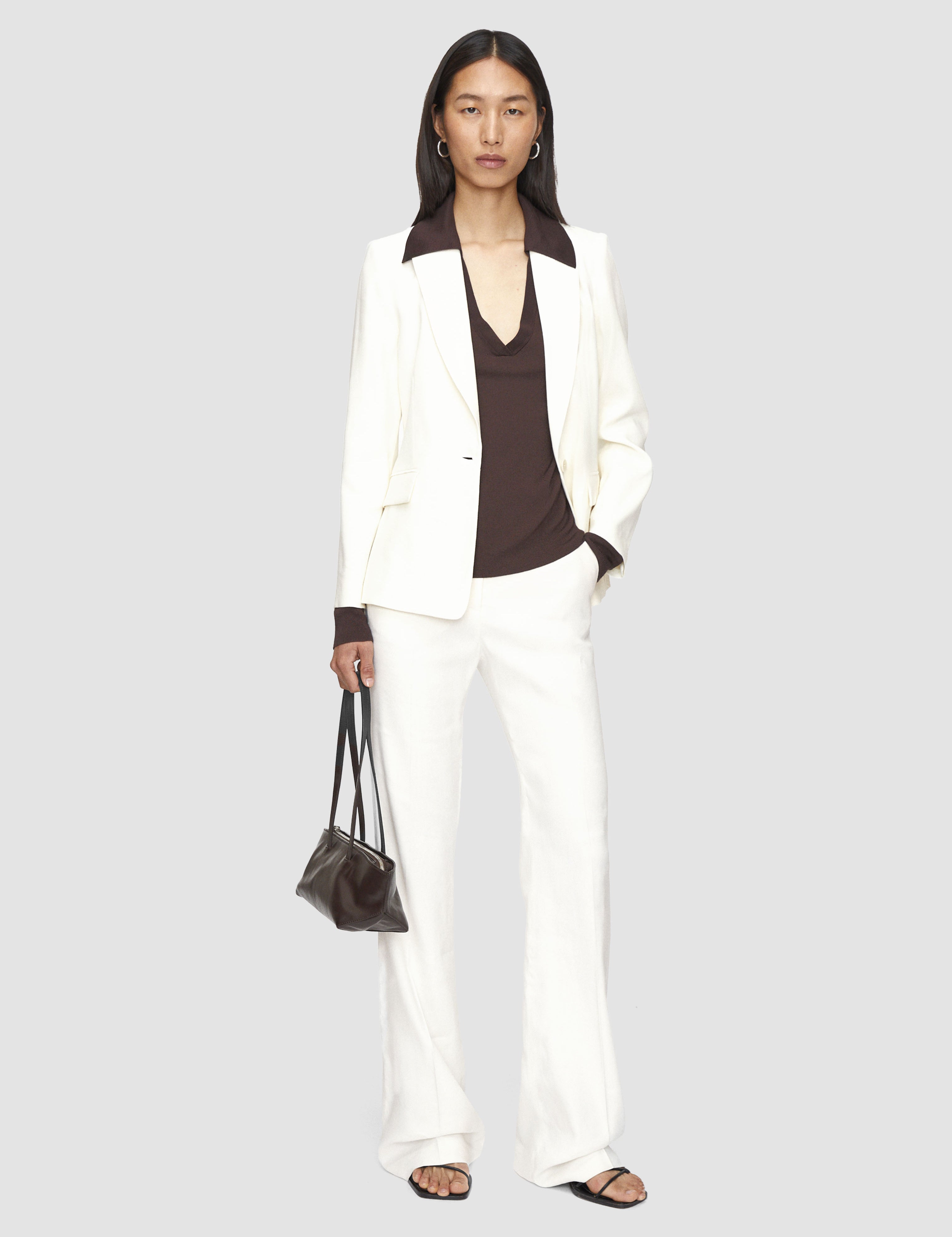 White Marty Linen Stretch Jacket - Joseph