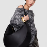 Black Jumbo Bean Leather Bag - Joseph