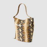 Brown Jumbo Fold Bucket Leather Bag - Joseph