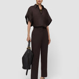 Brown Justi Ramie Voile Shirt - Joseph