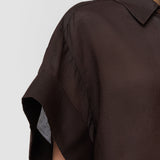 Brown Justi Ramie Voile Shirt - Joseph