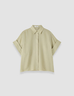 Green Justi Ramie Voile Shirt - Joseph